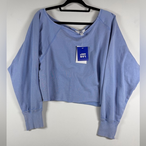 JoyLab™ Women's French Terry Off-The-Shoulder Sweatshirt - BLUE - XXS, XS & L - Picture 6 of 16